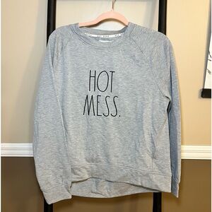 Rae Dunn Gray Size Small “Hot Mess” Women’s Sweatshirt